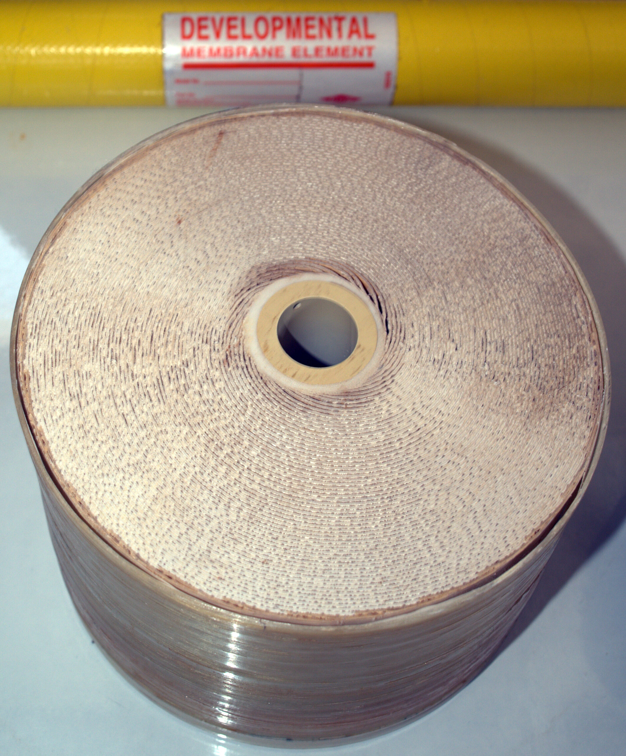 Spiral-wound reverse osmosis membrane coil used in brine concentration systems